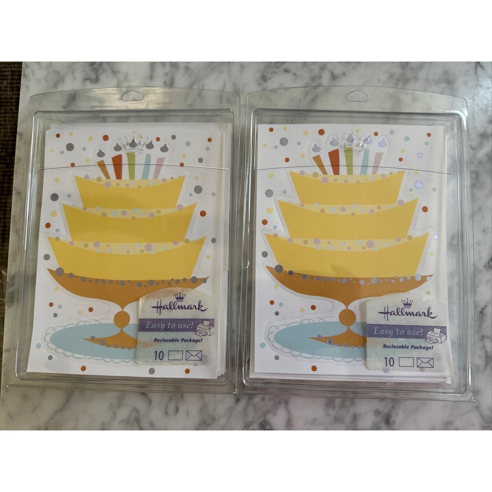 VTG Hallmark Printable 10 Invitations/ Announcement Cards & Envelope| USA |2 Box